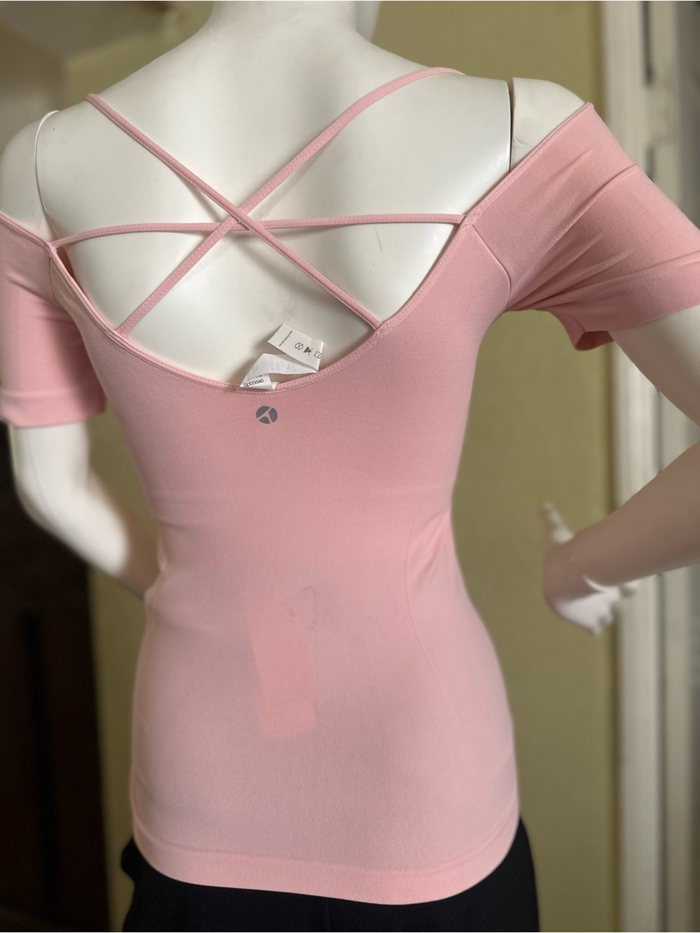 avocado Soft Pink Cold-Shoulder Short Sleeve Top - Picture 4 of 6